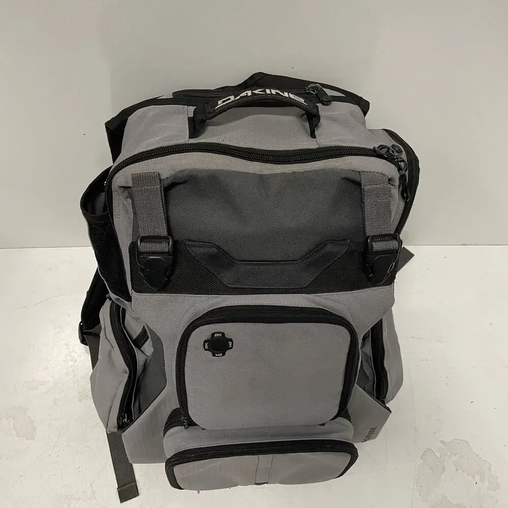 Dakine Recoil Backpack Skateboard Slot Camera Pack Hiking Waist Strap Black Gray